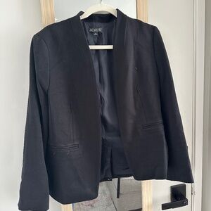 J Crew Black Suit  Collarless  jacket Size 12